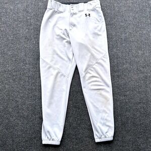 Under‎ Armour Baseball Pants Athletic Gray Elastic Bottoms Size Medium